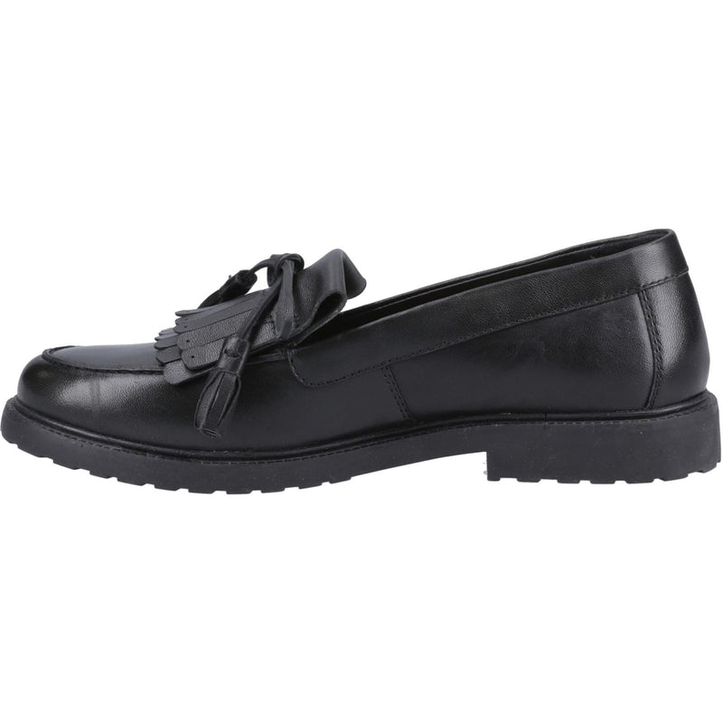 Hush Puppies Verity Kiltie Leather Women's Black Loafers