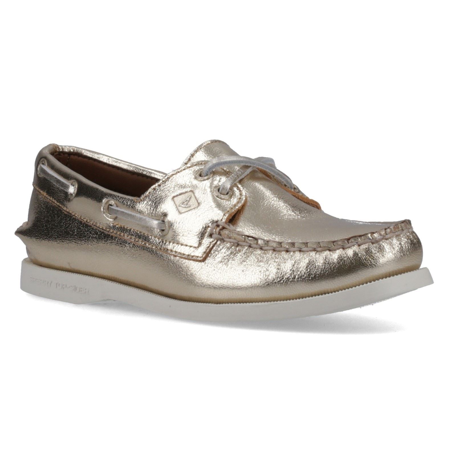 Sperry Authentic 2 Eye Leather Women's Gold Boat Shoes