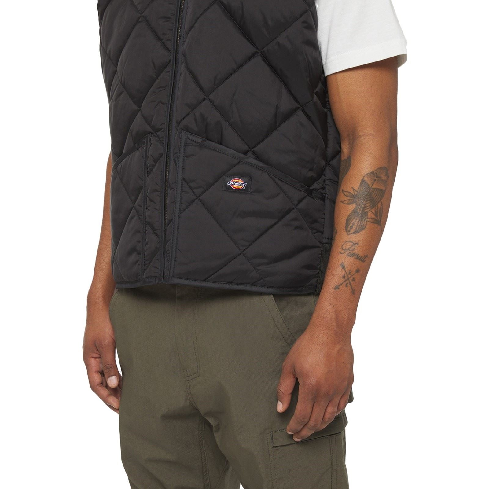 Dickies Diamond Quilted Vest Men's Black Gilets