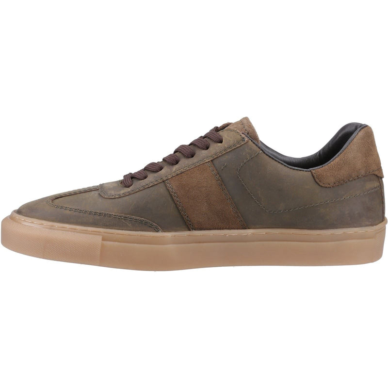 Hush Puppies Riley Suede Men's Khaki Trainers