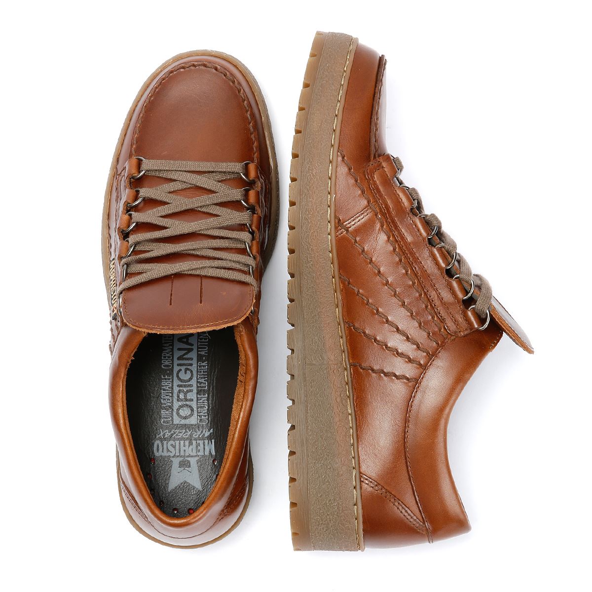 Mephisto Rainbow Heritage 4778 Leather Men's Chestnut Shoes