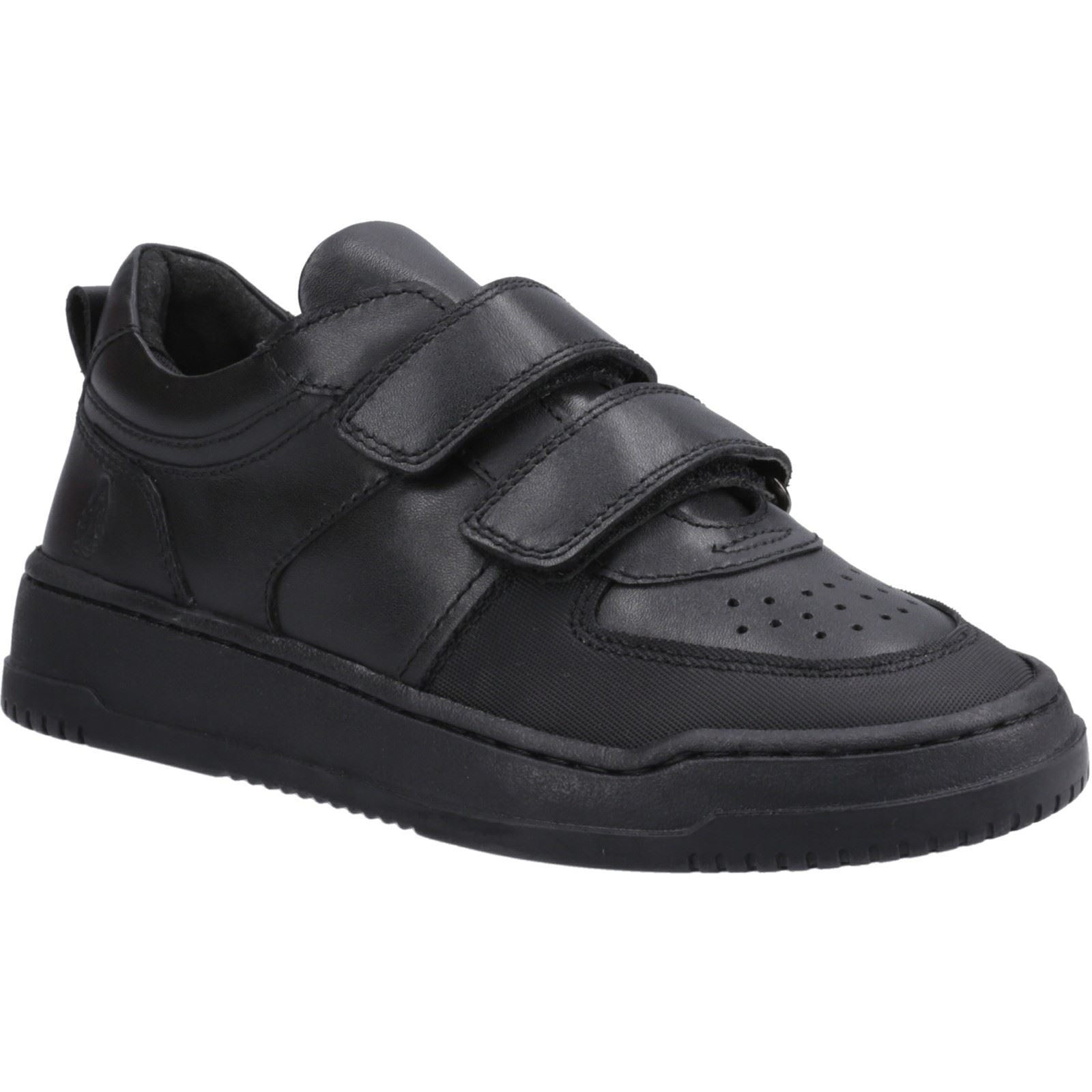 Hush Puppies Daxton Leather Junior Black Trainers
