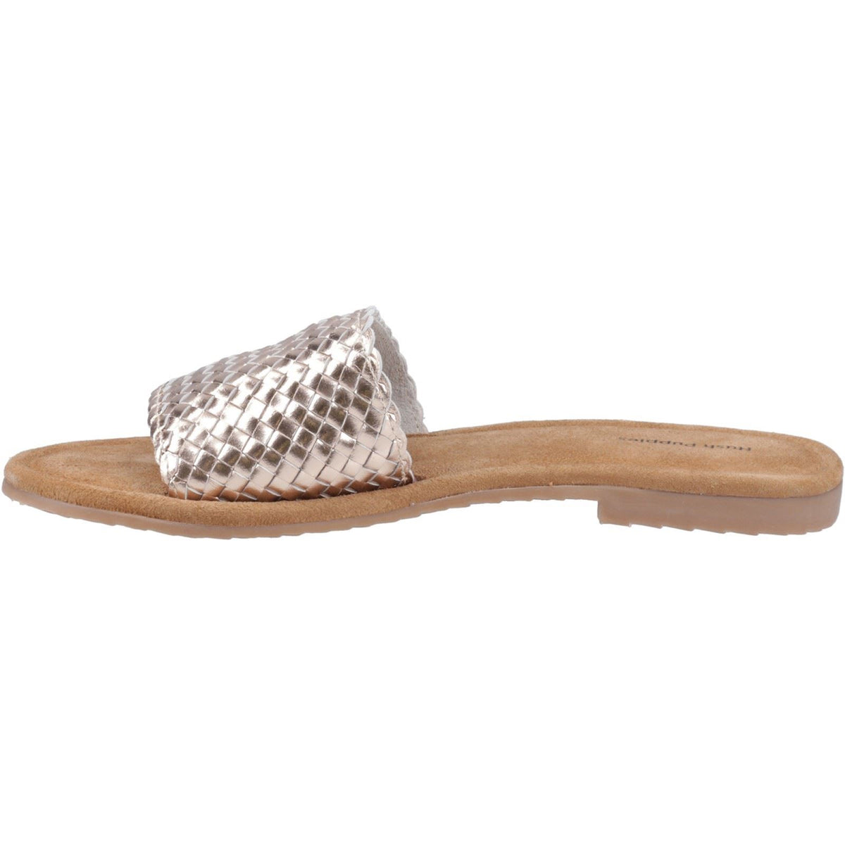Hush Puppies Hetty Slide Leather Women's Silver Sandals