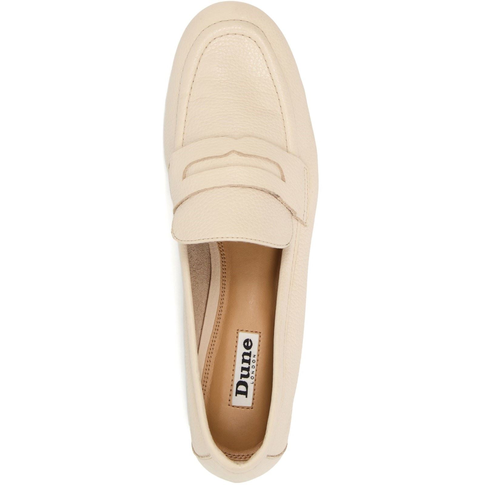 Dune Gianetta Leather Women's Ecru Loafers
