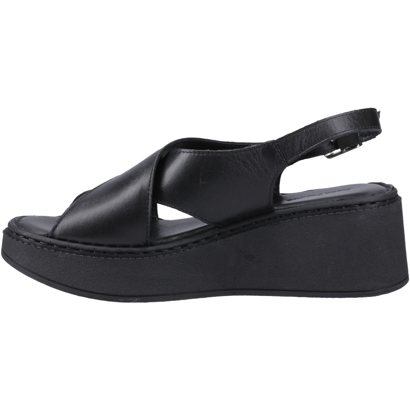 Hush Puppies Bex Wedge Nubuck Women's Black Wedges