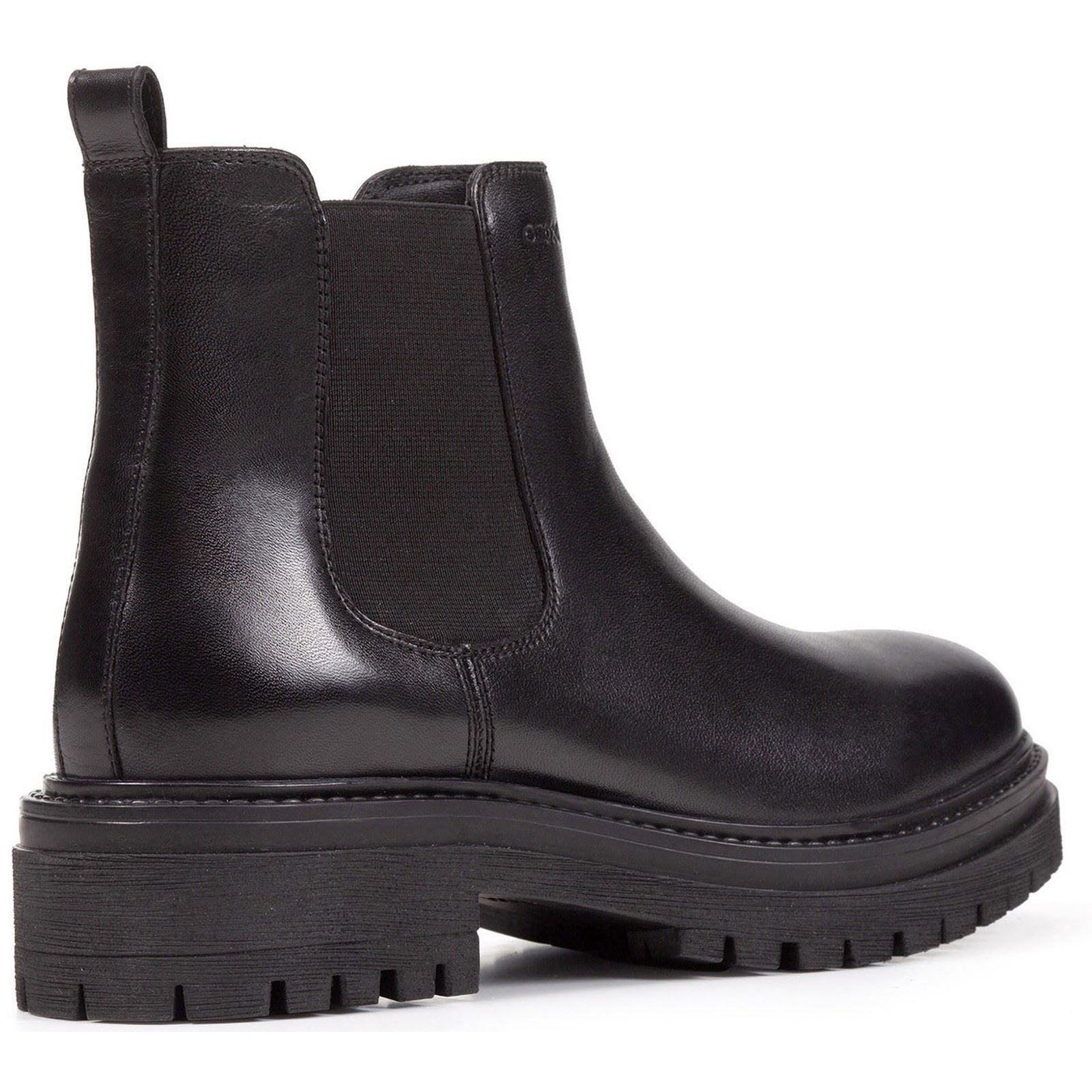 Geox D Iridea B Leather Women's Black Boots