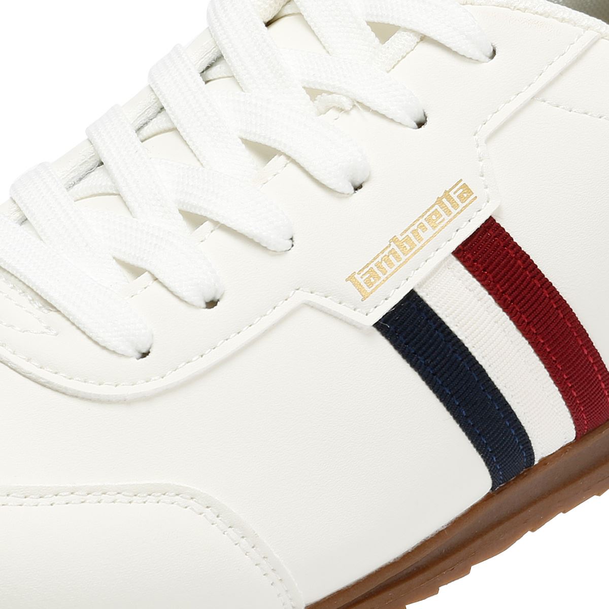 Lambretta Tackle Men's White/Navy Trainers
