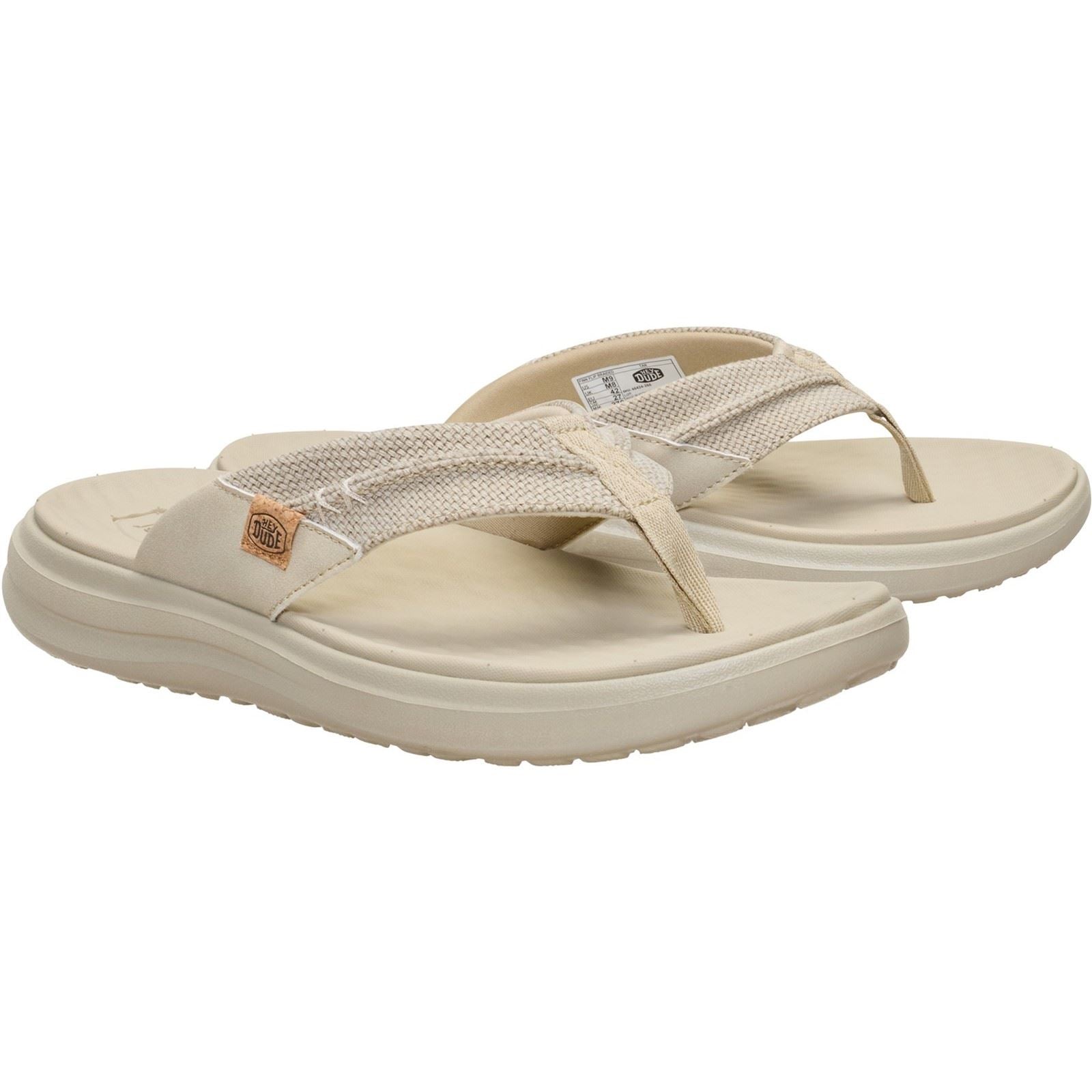 HEYDUDE Finn Flip Polyester Men's Tan Sandals