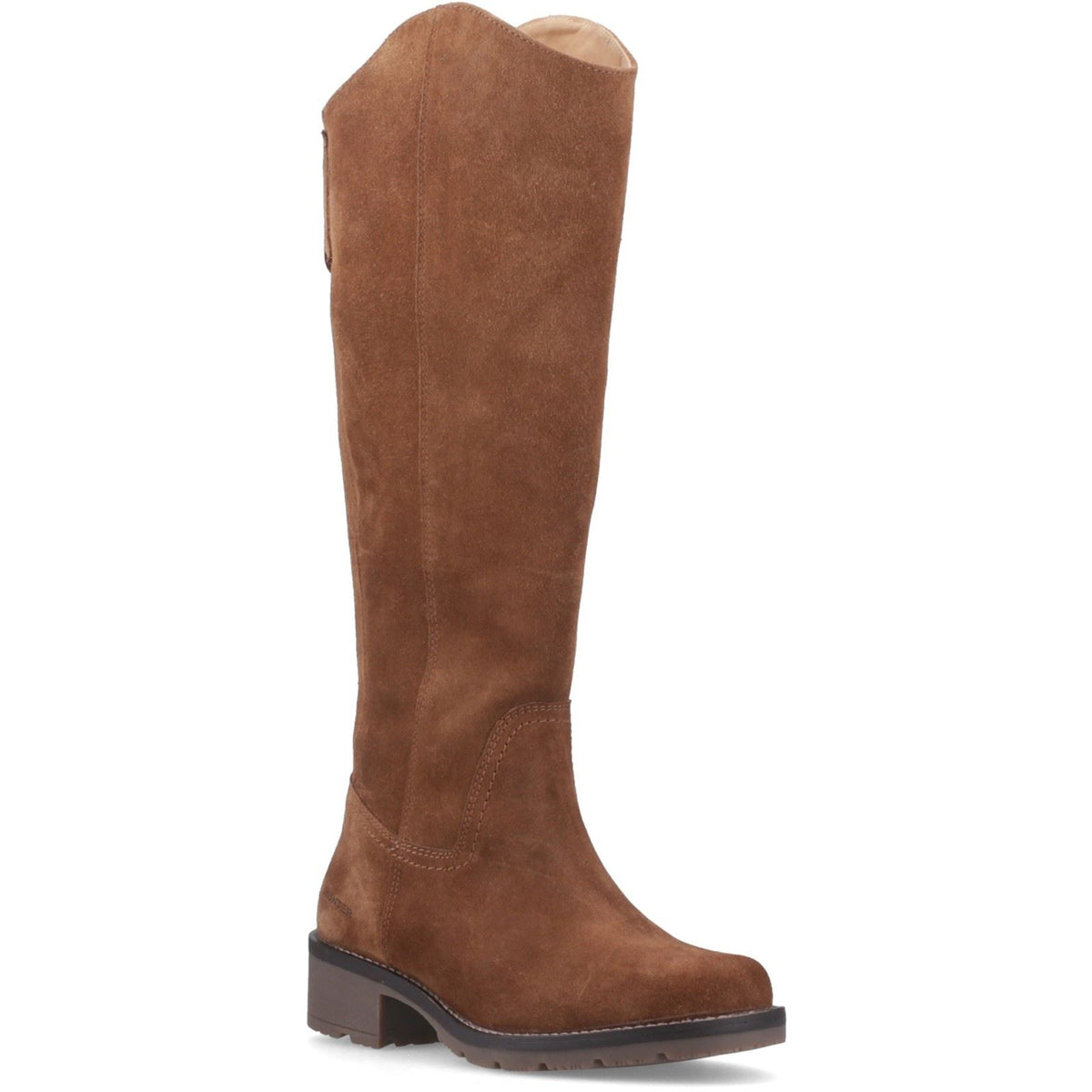 Hunter Katrine Tall WP Suede Women's Tan Heeled Knee High Boots