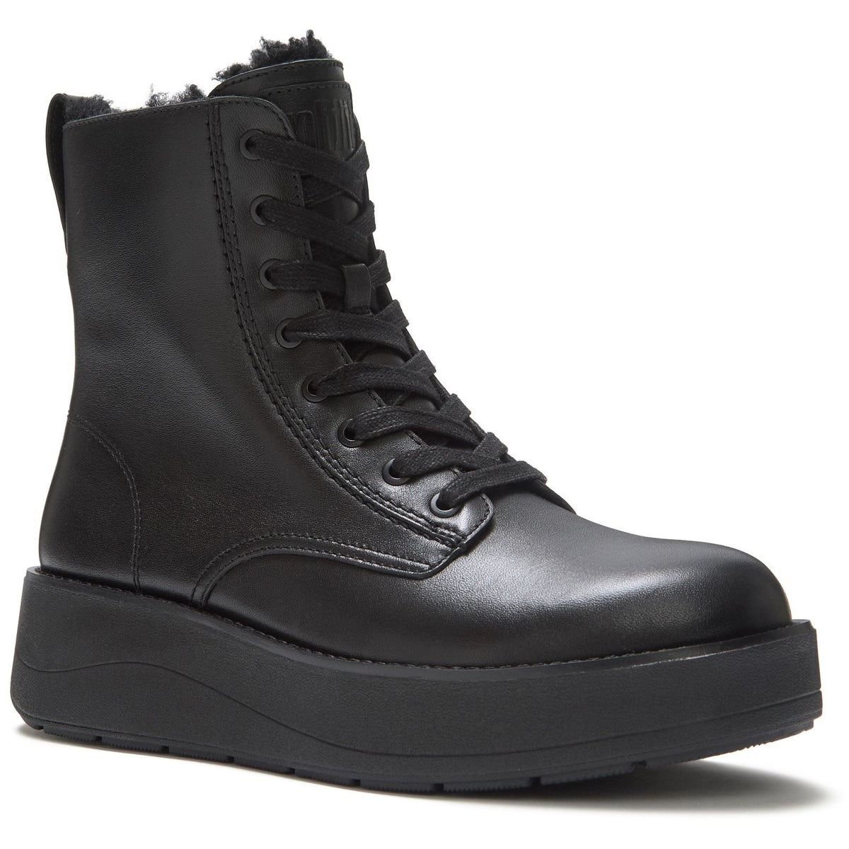 Fitflop Gen-FF Roam Shearling Leather Women's All Black Boots