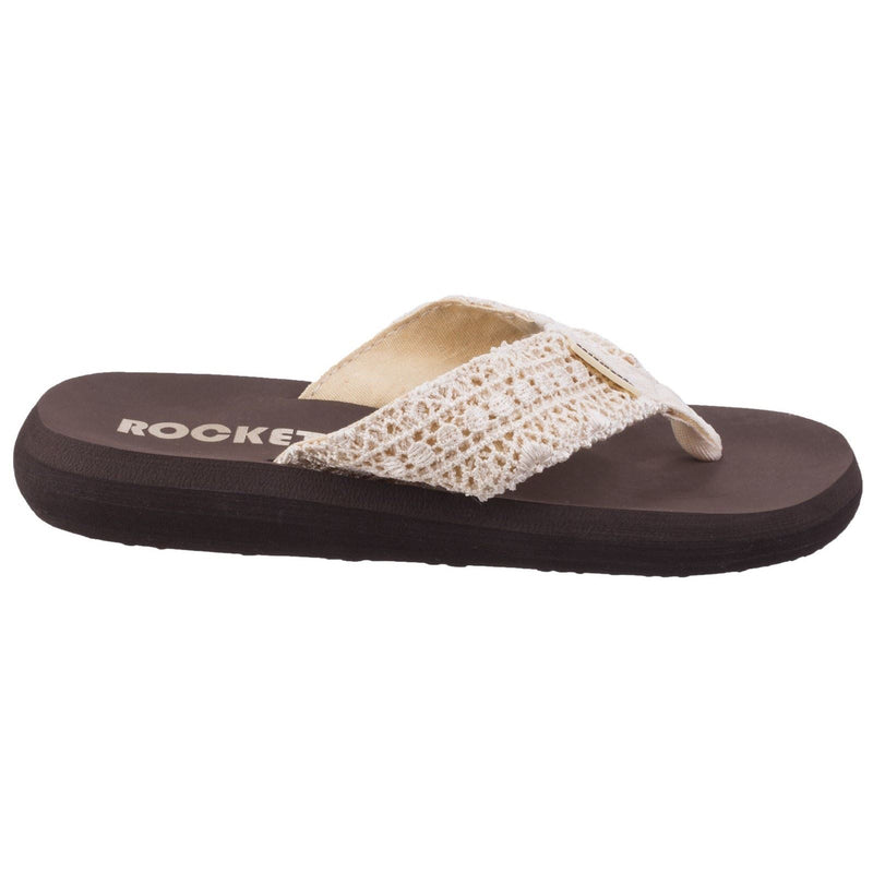 Rocket Dog Spotlight Lima Fabric Women's Natural Multi Flip Flops