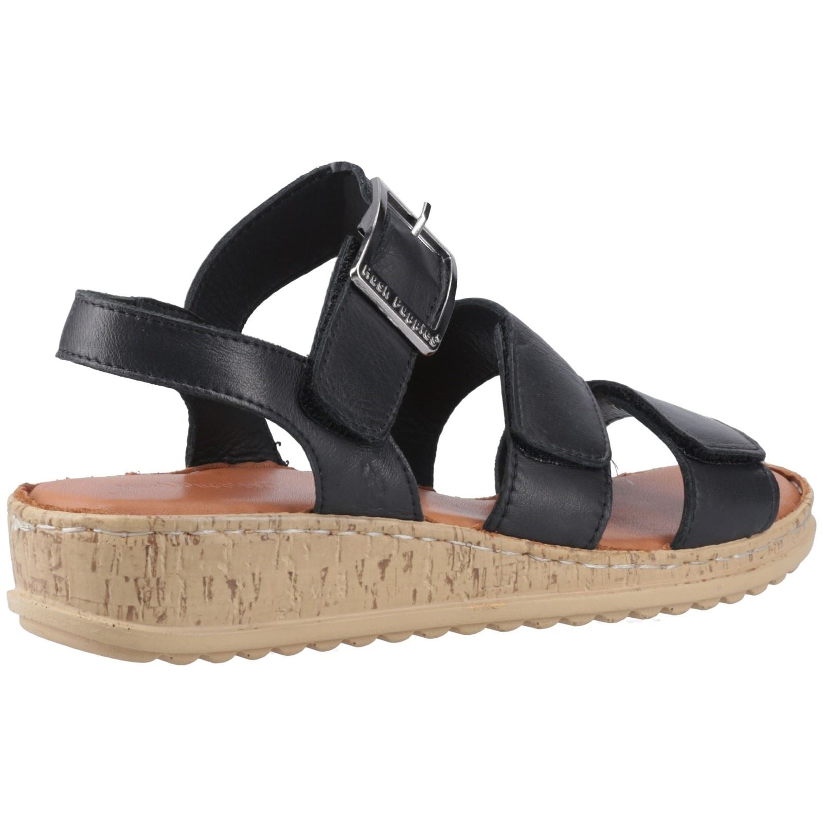 Hush Puppies Eliana Sandal Leather Women's Black Sandals