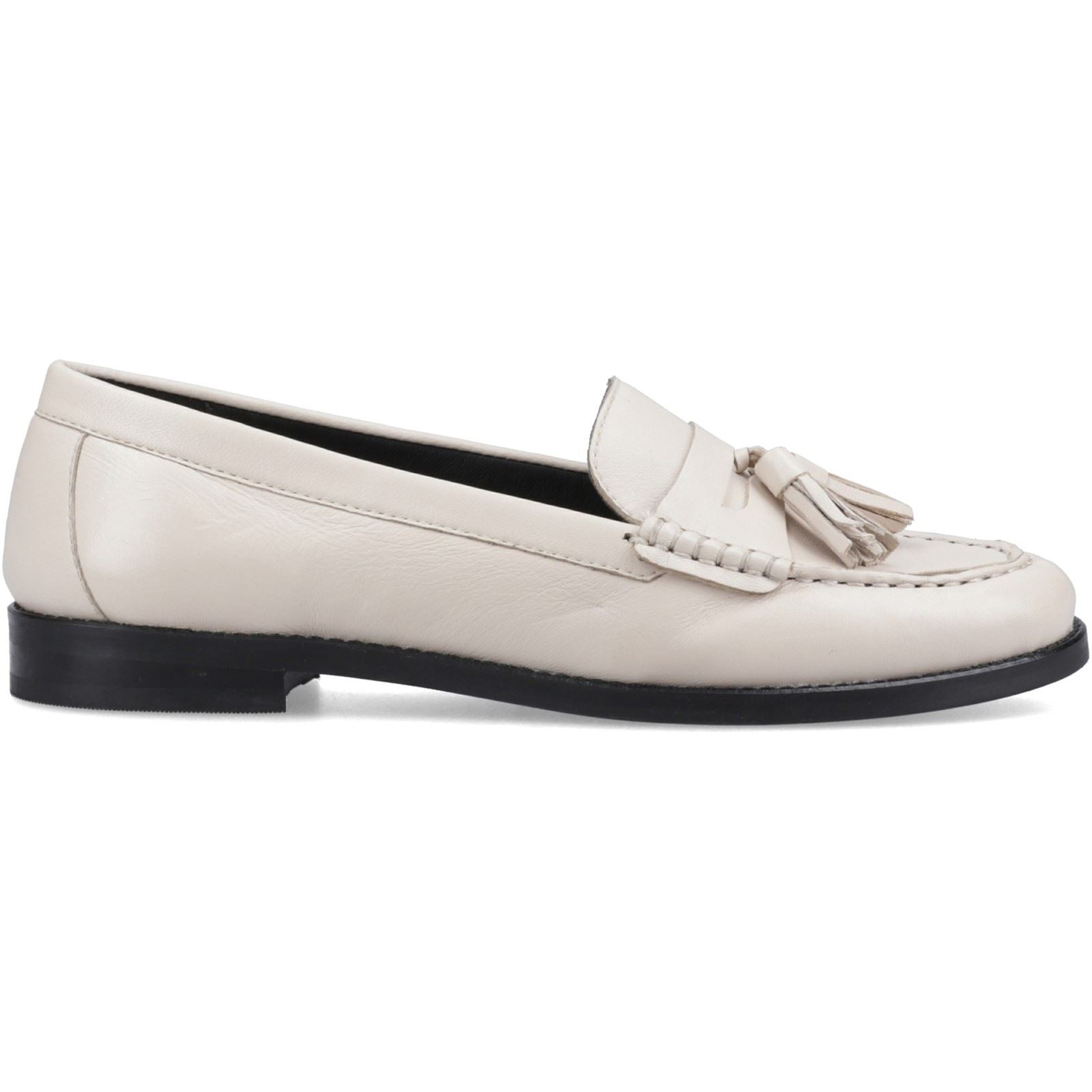 Hush Puppies Connie Leather Women's Cream Loafers