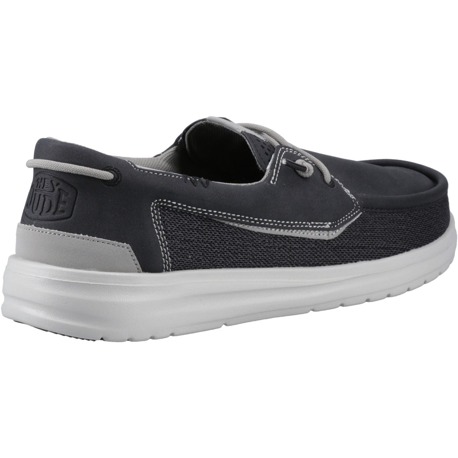 HEYDUDE Welsh Grip Classic Mesh Cotton Blend Men's Black/Storm Gray Shoes