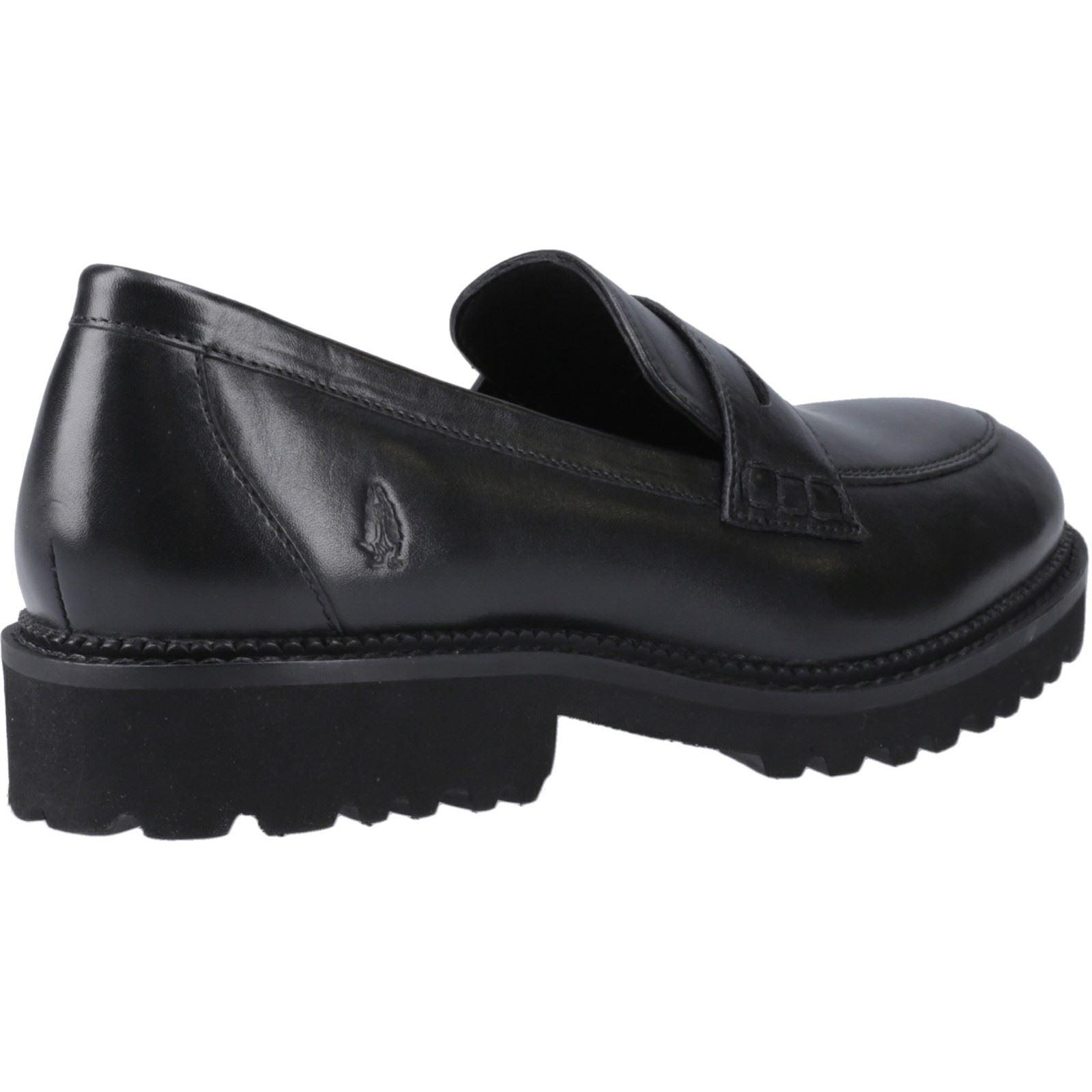 Hush Puppies Grazia Leather Youth Girl's Black Loafers