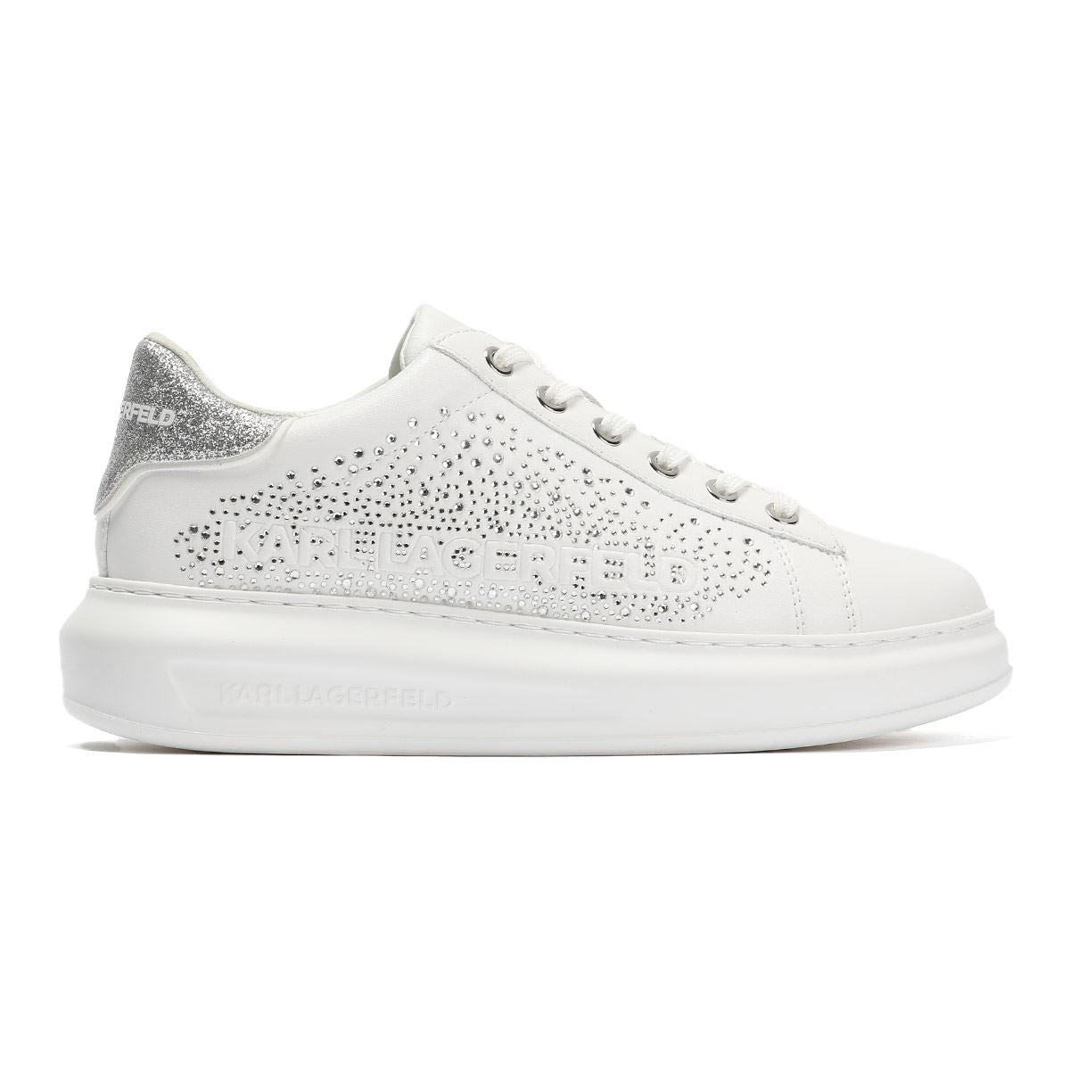 Karl Lagerfeld Kapri Konstellation Leather Women's White/Silver Trainers