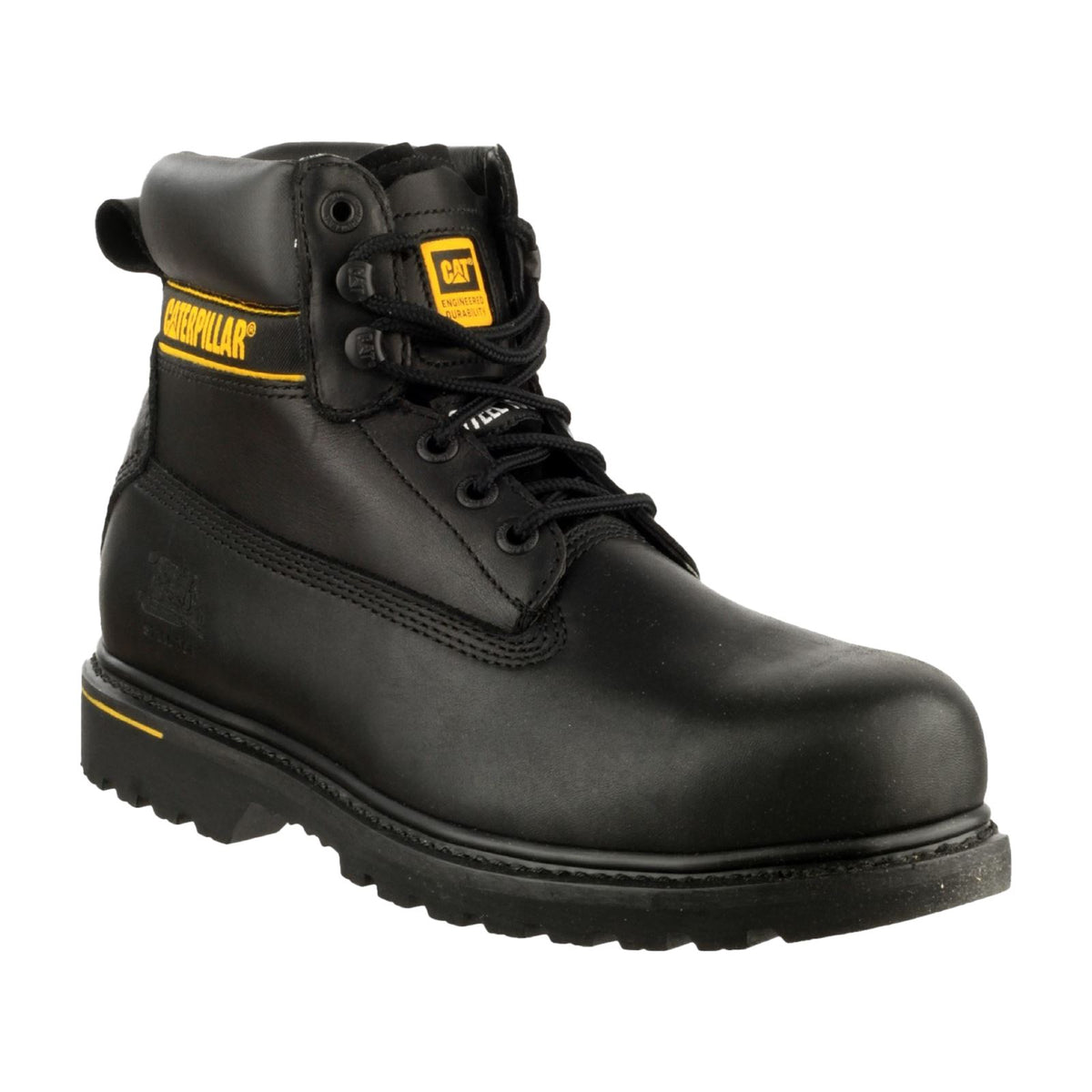 Caterpillar CAT Holton S3 Leather Black Safety Boots