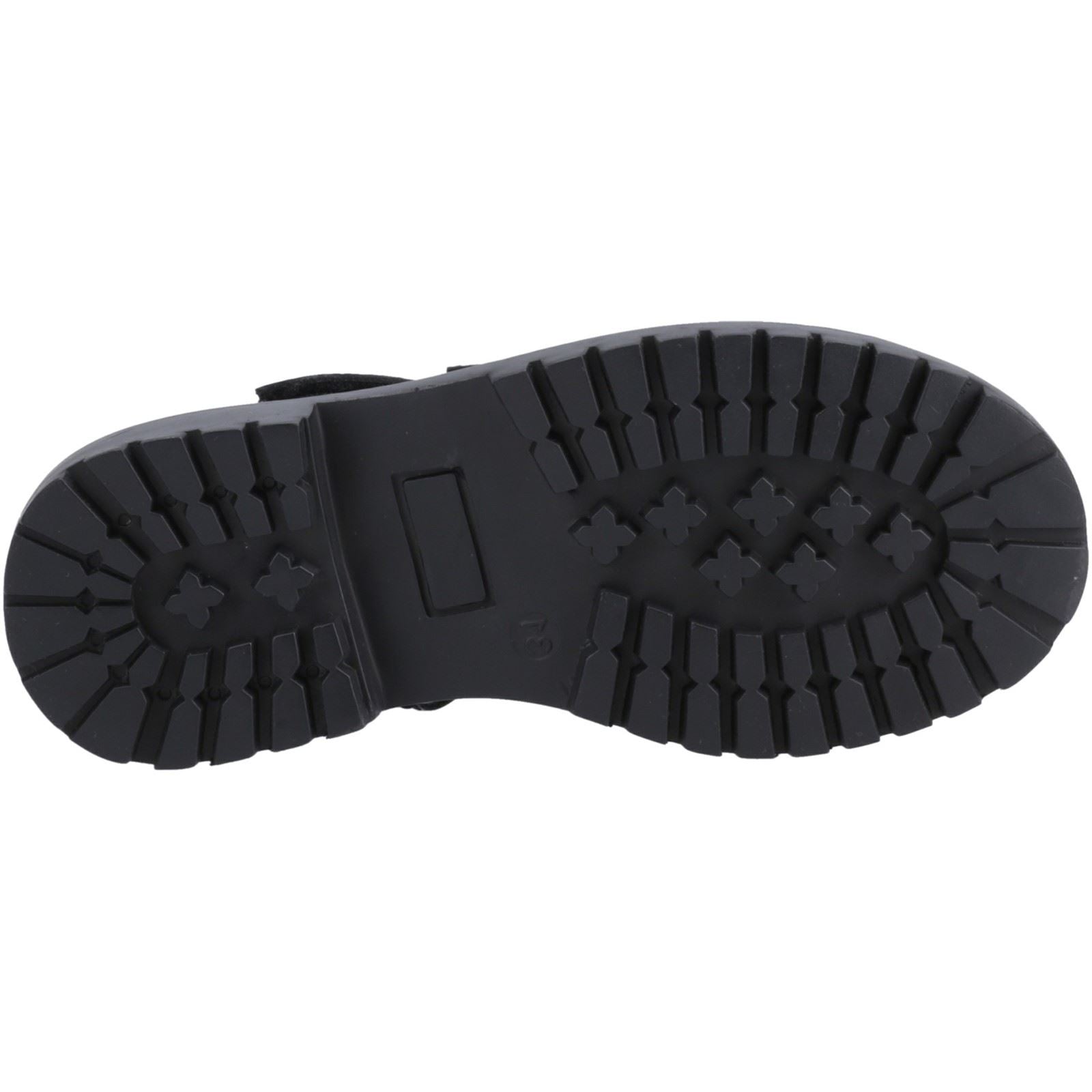 Hush Puppies Astrid Bow Patent Leather Junior Black Shoes
