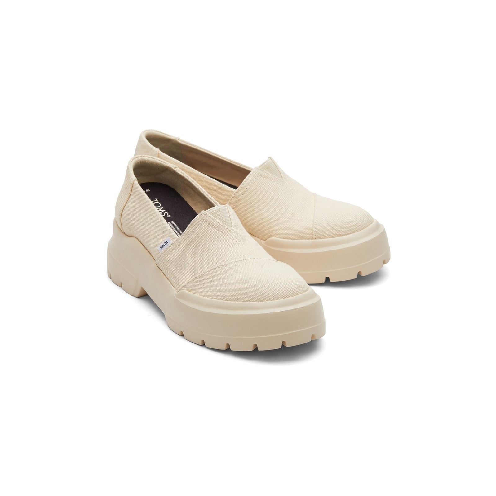 TOMS Alpargata Combat Low 100% Cotton Women's Beige Loafers