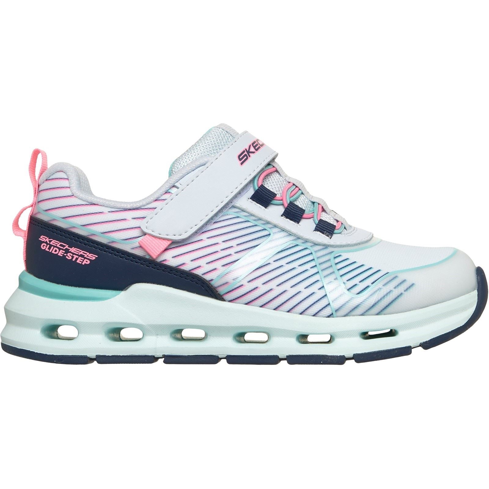 Skechers Glide-Step + Sprint Lines Mint/Multi Trainers