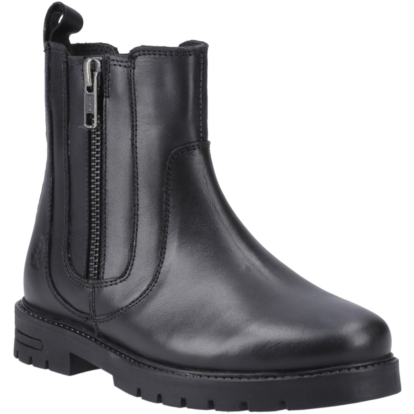 Hush Puppies Liana Leather Junior Black Boots