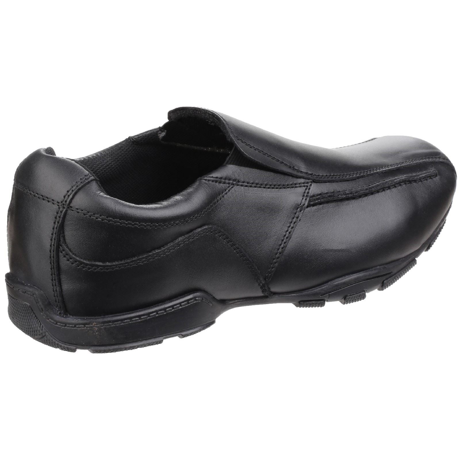 Hush Puppies Bespoke Youth Boy's Black Leather Loafers