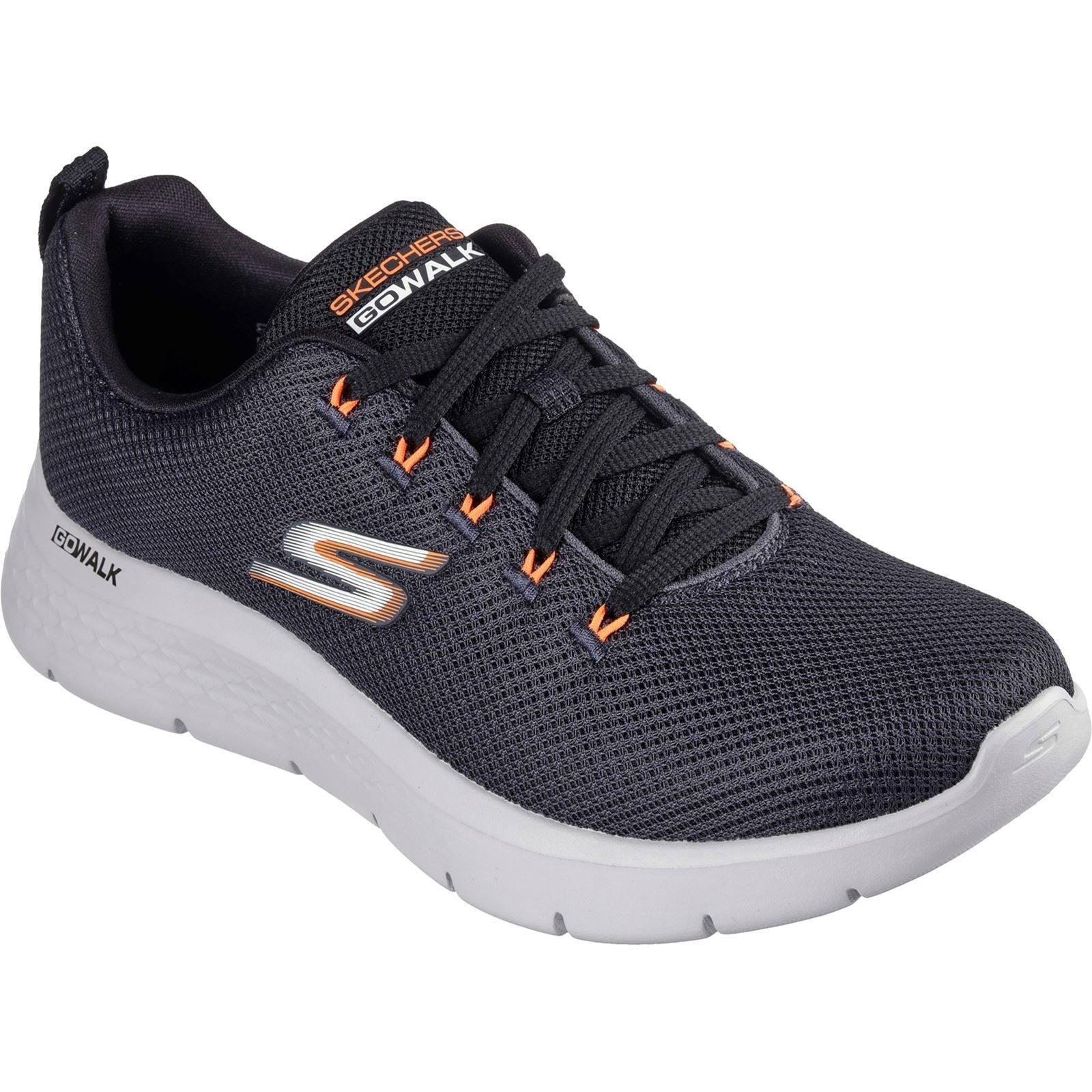 Skechers GO WALK Flex Vespid Textile Men's Charcoal/Black Trainers