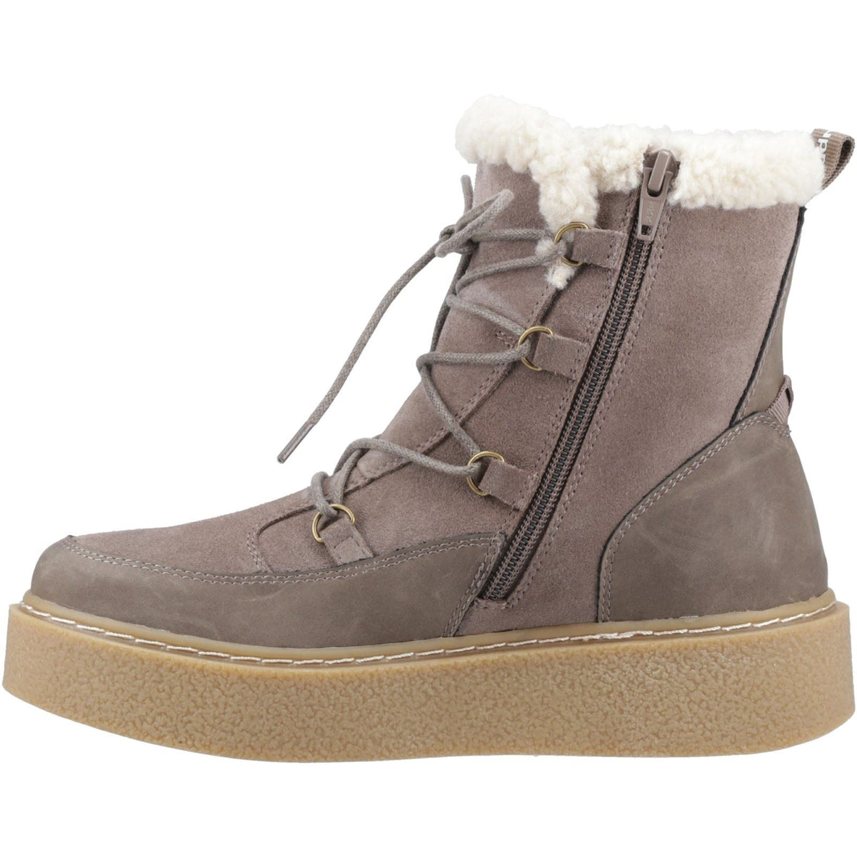 Hush Puppies Bronte Suede Women's Taupe Winter Mid Calf Boots