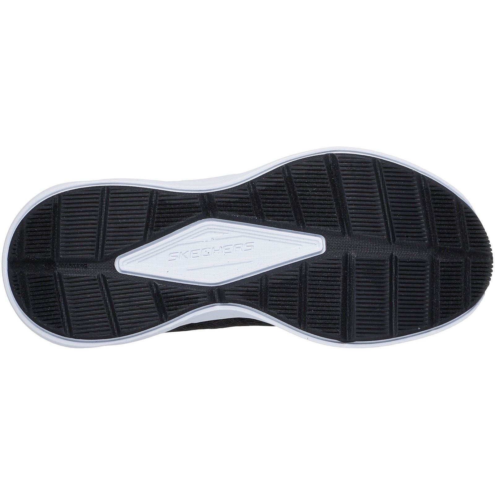 Skechers Microspec Tread Black & Blue/Orange Trainers