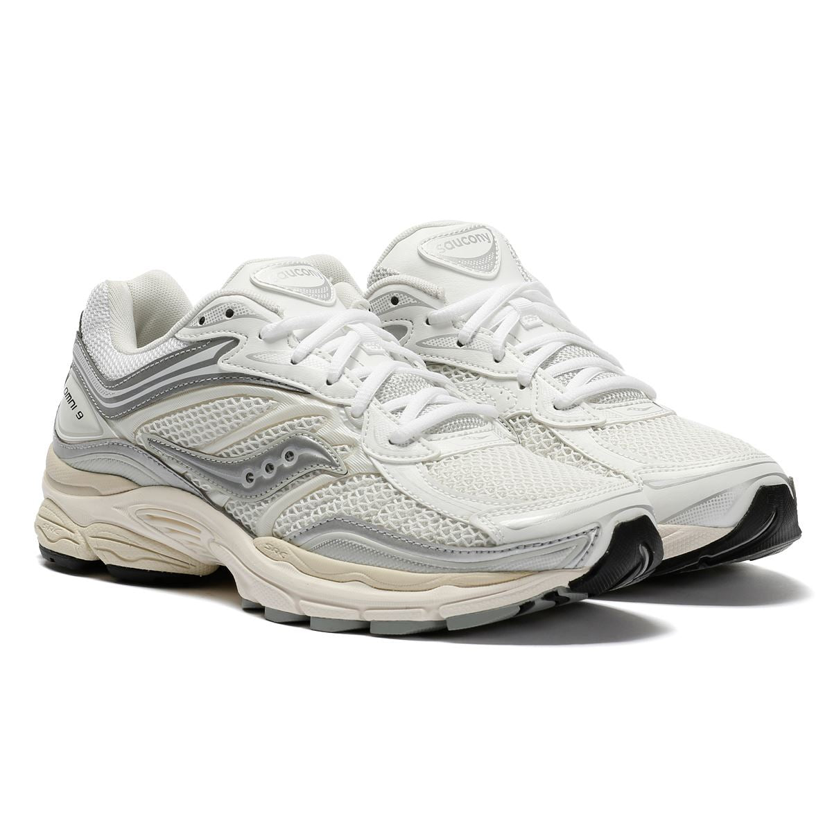 Saucony ProGrid Omni 9 White/Silver Trainers