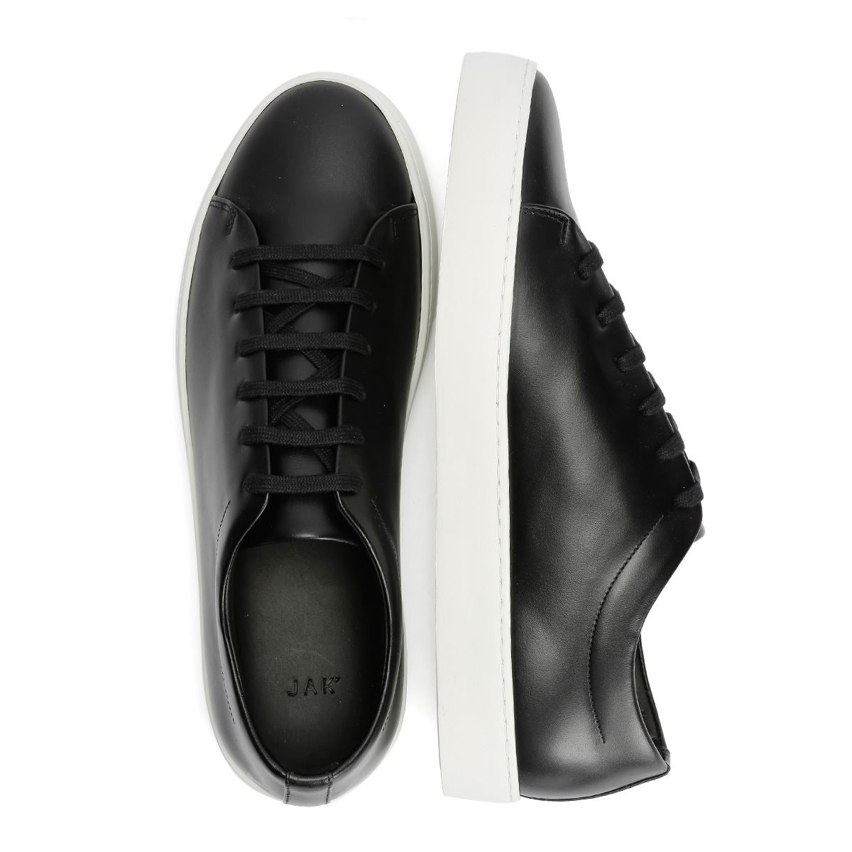JAK Royal Leather Men's Black Trainers