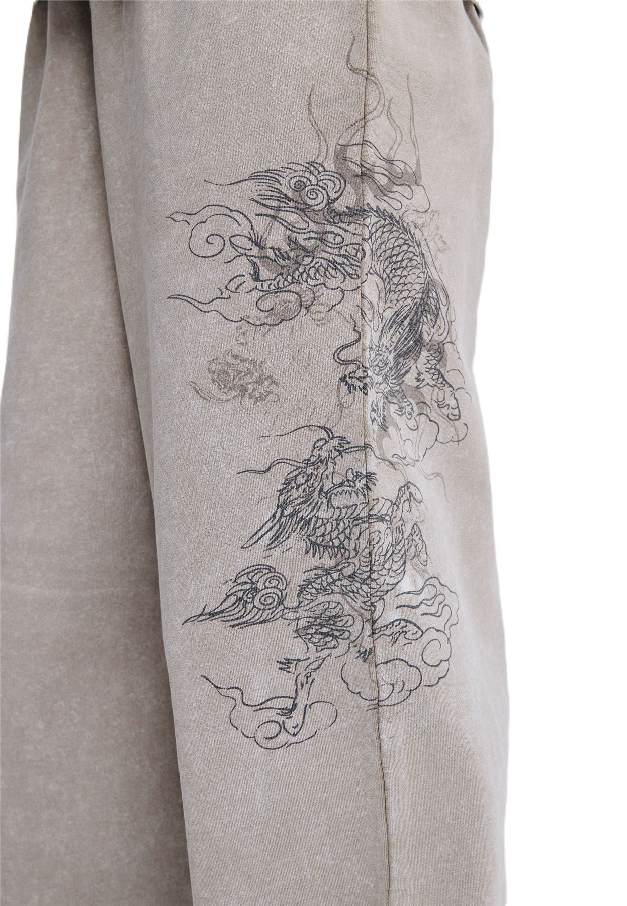 Ed Hardy Gothic Dragon Stone Wash Women's Grey Joggers