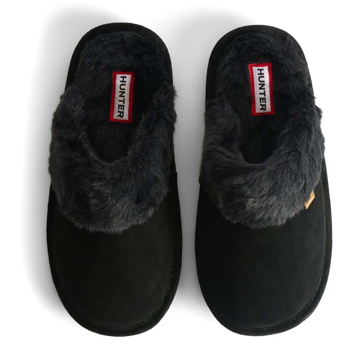 Hunter Mule Suede Women's Black Slippers