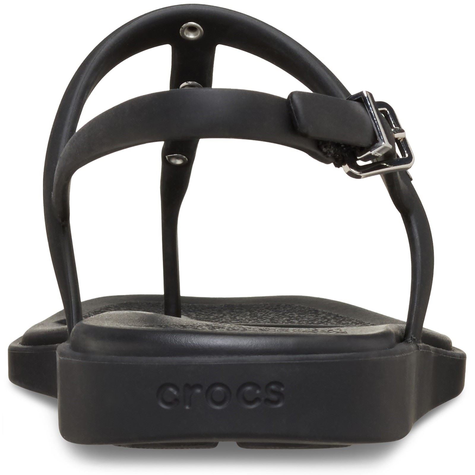 Crocs Miami Studded Thong Flip Thermoplastic Women's Black Sandals