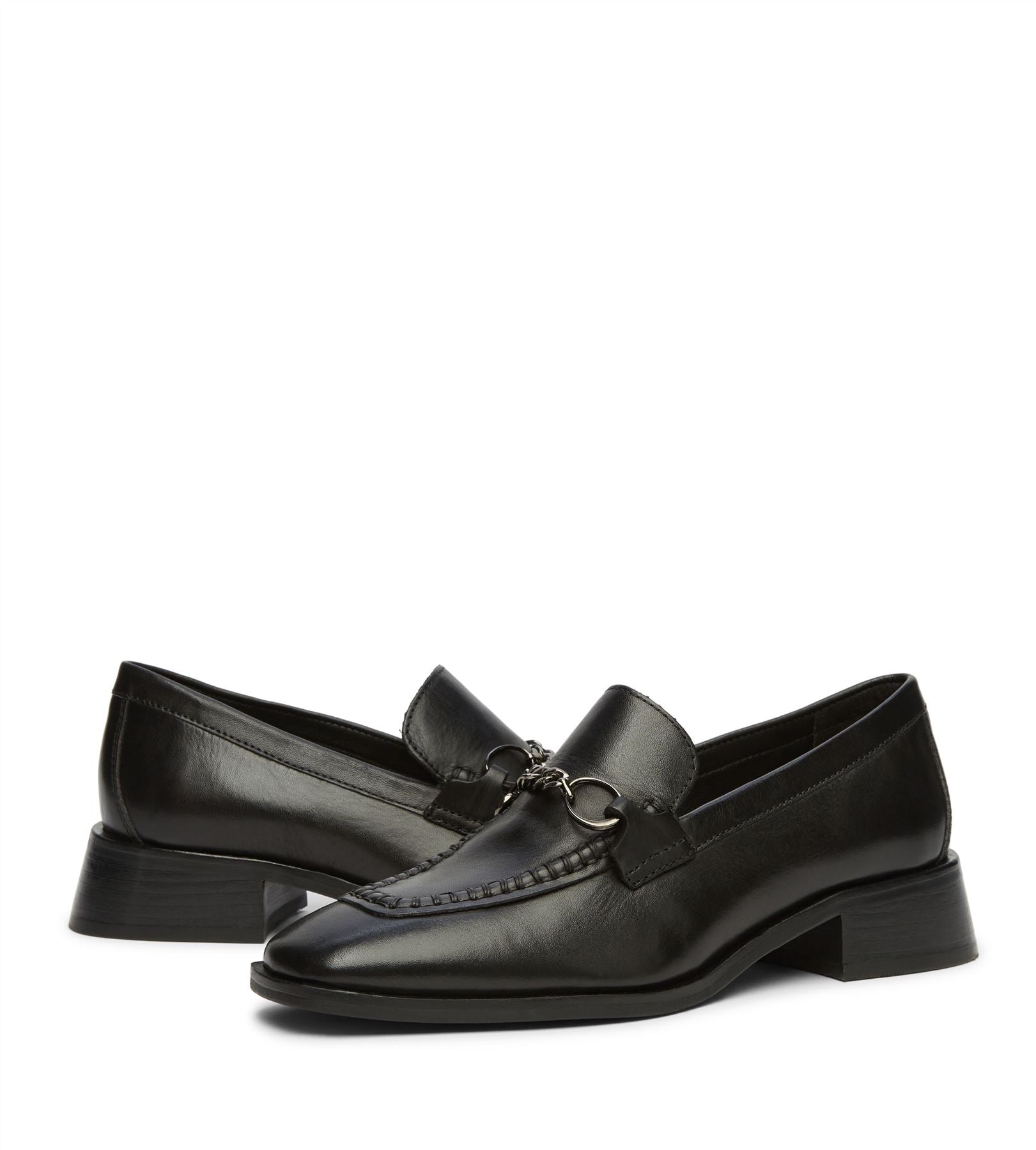 Osprey London The Islington Leather Women's Black Loafers