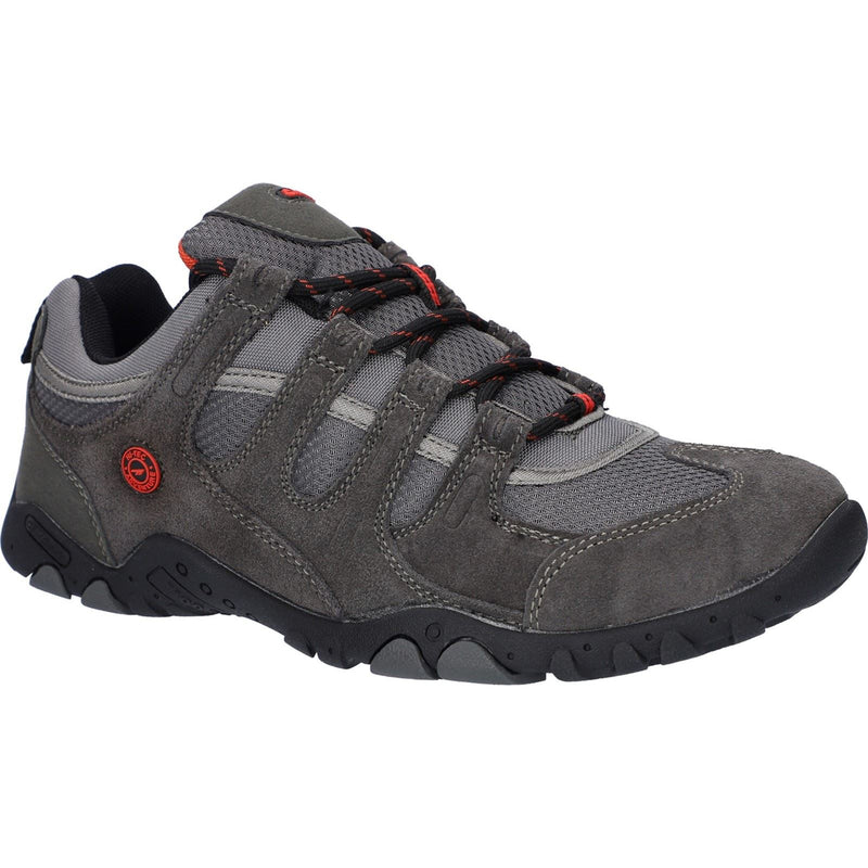 Hi-Tec Quadra II Suede Men's Charcoal/Zingy Red Hiking Boots