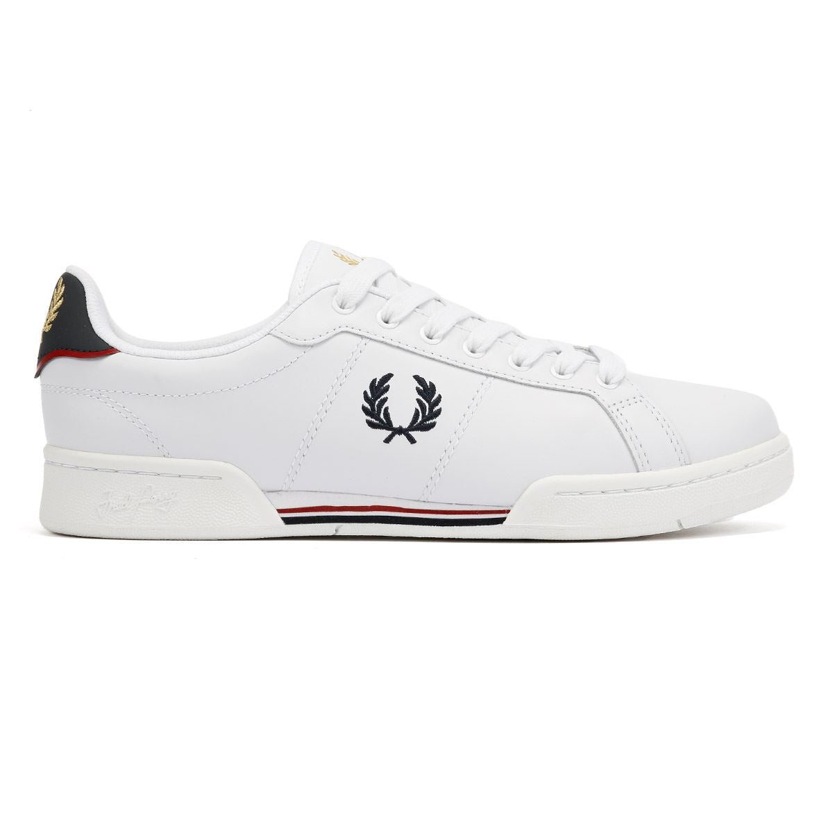 Fred Perry B722 Leather Men's White/Navy Trainers
