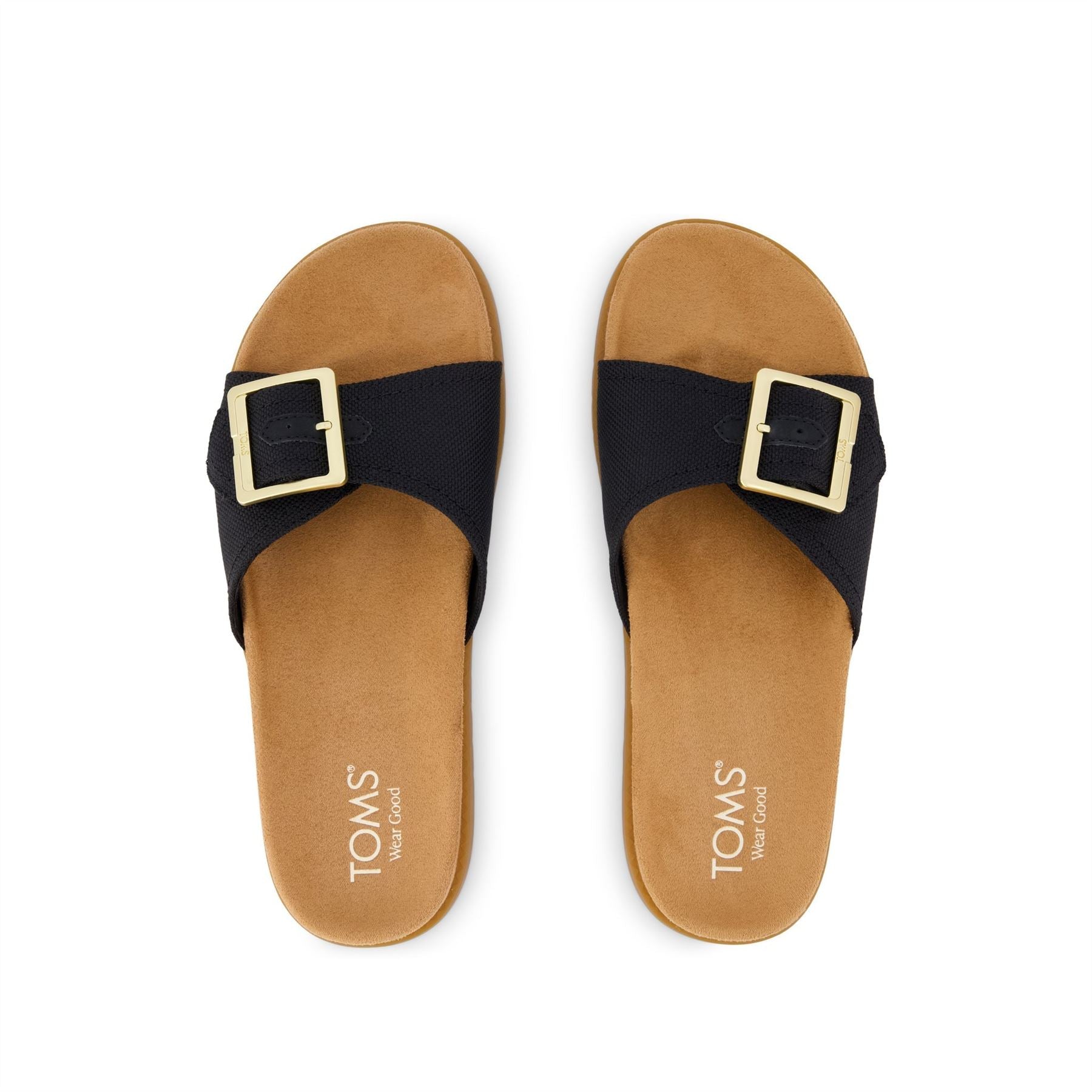 TOMS Marin Slide Canvas Women's Black Sandals