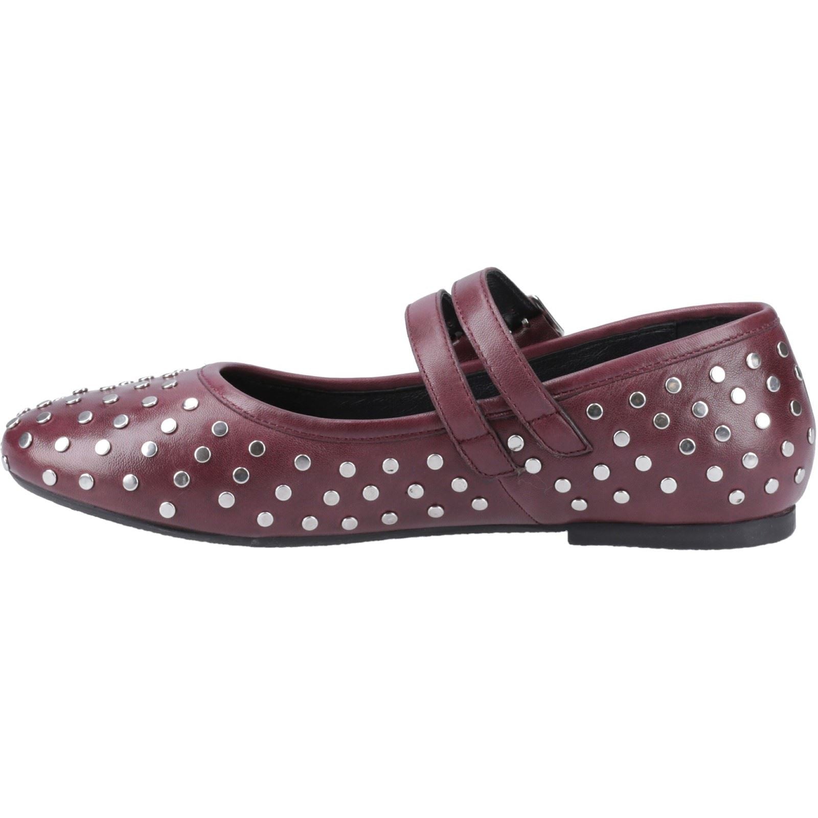 Hush Puppies Nixie Leather Women's Plum Flats