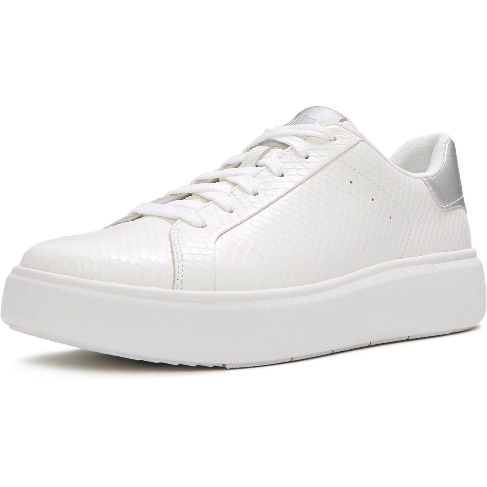 Fitflop RTG Lace Up Leather Women's Urban White/Silver Trainers