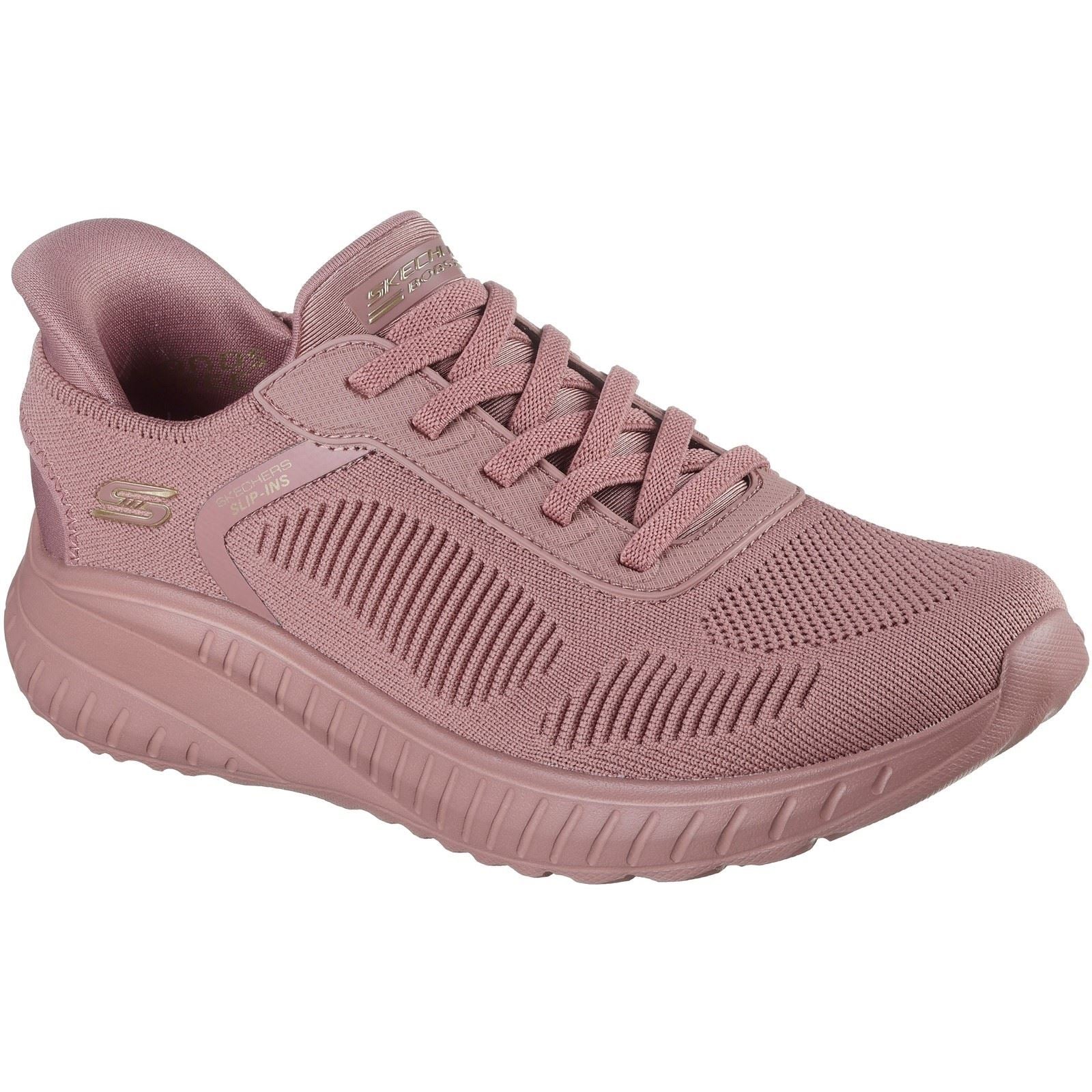 Skechers BOBS Sport Squad Chaos Synthetic Women's Rose Trainers