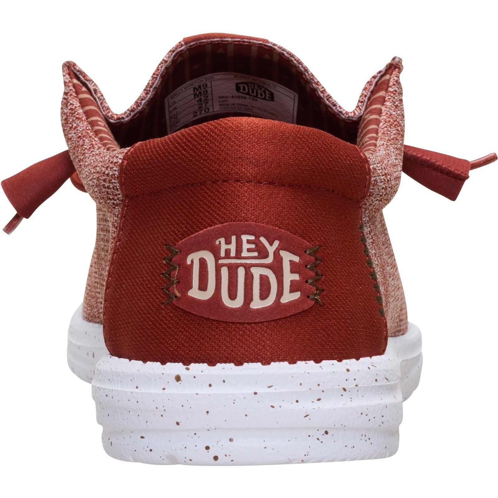 HEYDUDE Wally Stretch Sox Polyester Men's Burnt Red/Multi Loafers