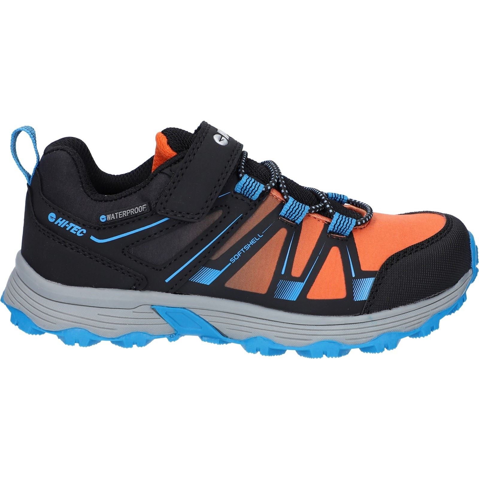 Hi-Tec SCRAPPY LOW WP JR Synthetic Black/Blue Danube/Flame Hiking Boots