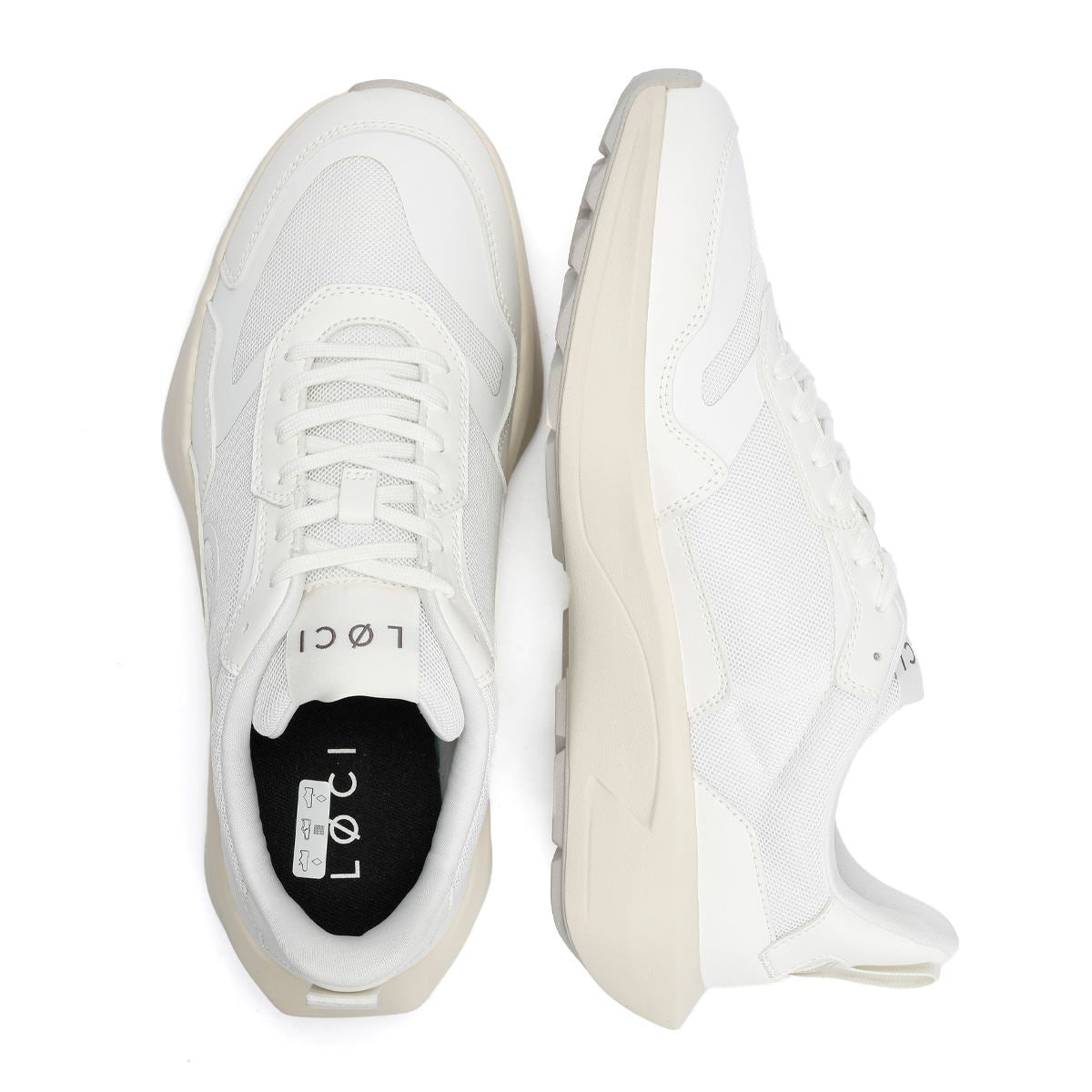 LØCI FLØ White/White Trainers
