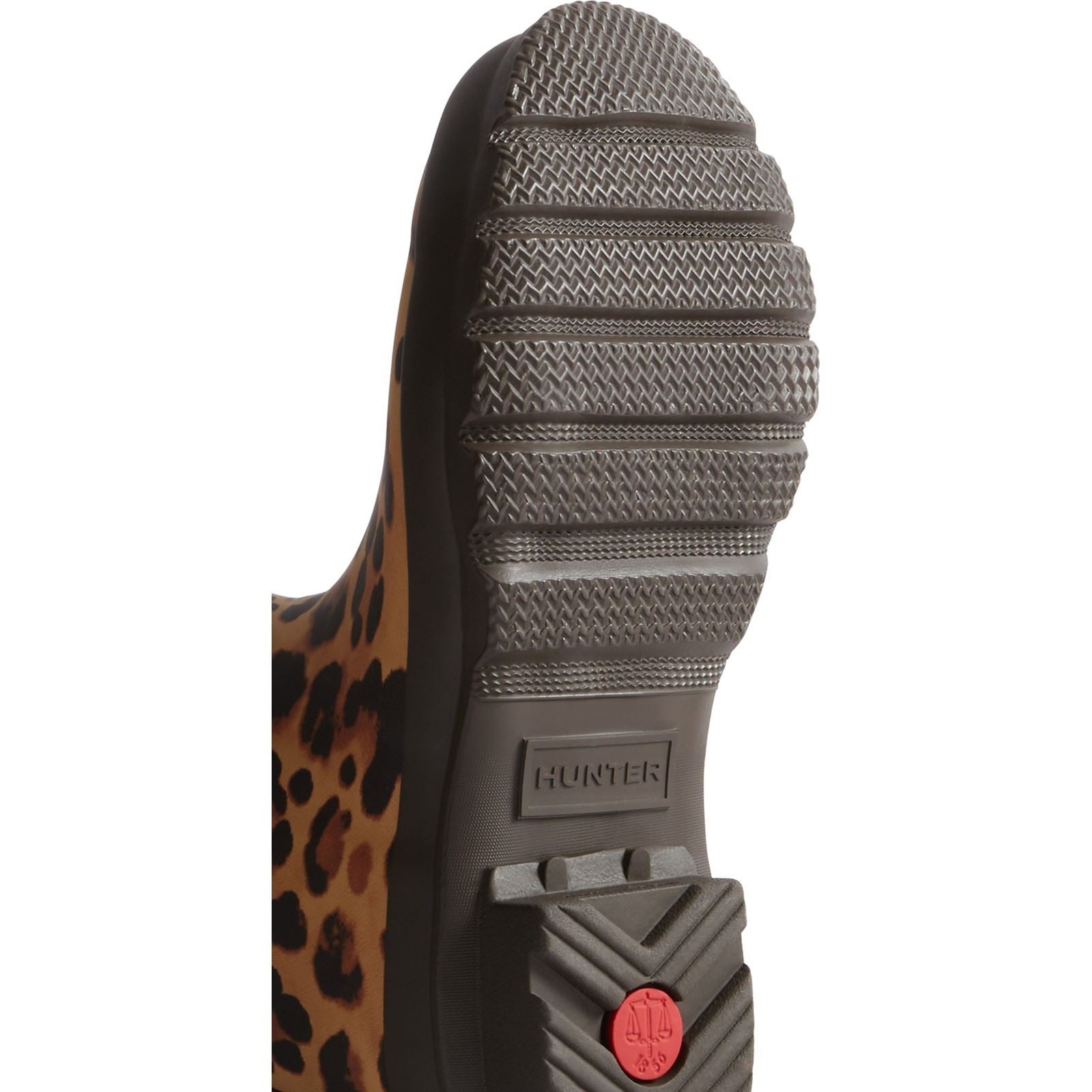 Hunter Original Short Leopard Boot Rubber Women's Leopard Print/Chocolate Brown Wellington Boots