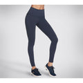 Skechers Performance GOWALK Wear High Waisted Nylon Women's Blue Sports Leggings