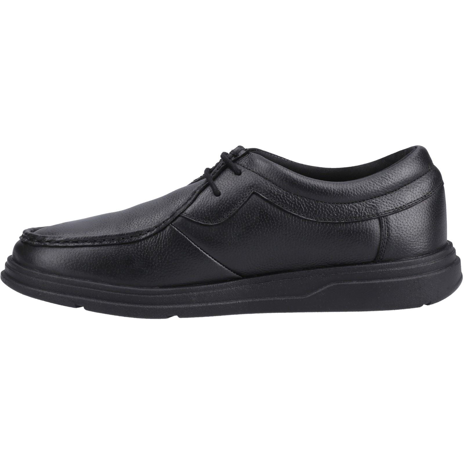 Hush Puppies Ronan Mocc Leather Youth Boy's Black Moccasins Shoes