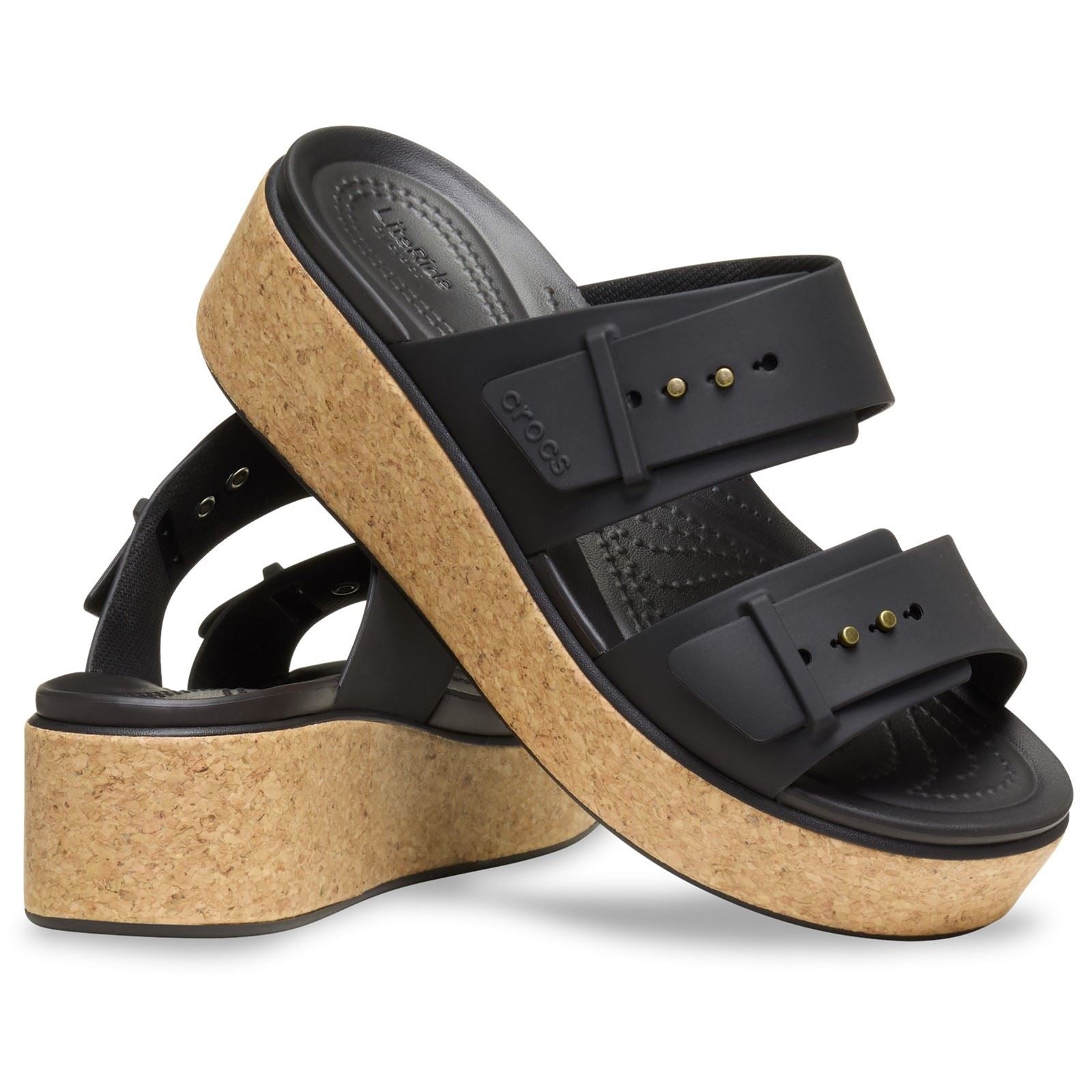 Crocs Brooklyn Buckle Women's Black Sandals