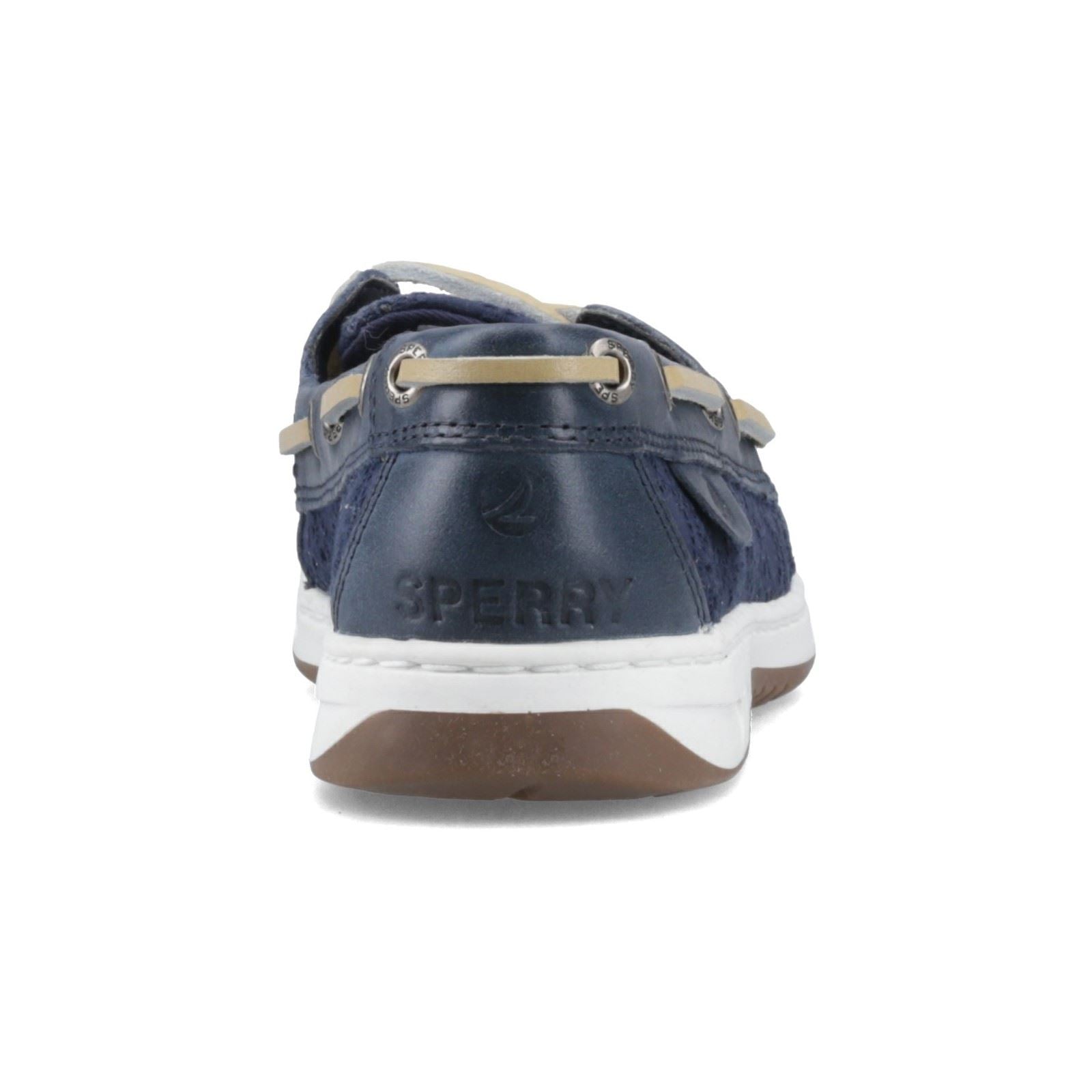 Sperry Angelfish Leather & Cotton Women's Navy Boat Shoes