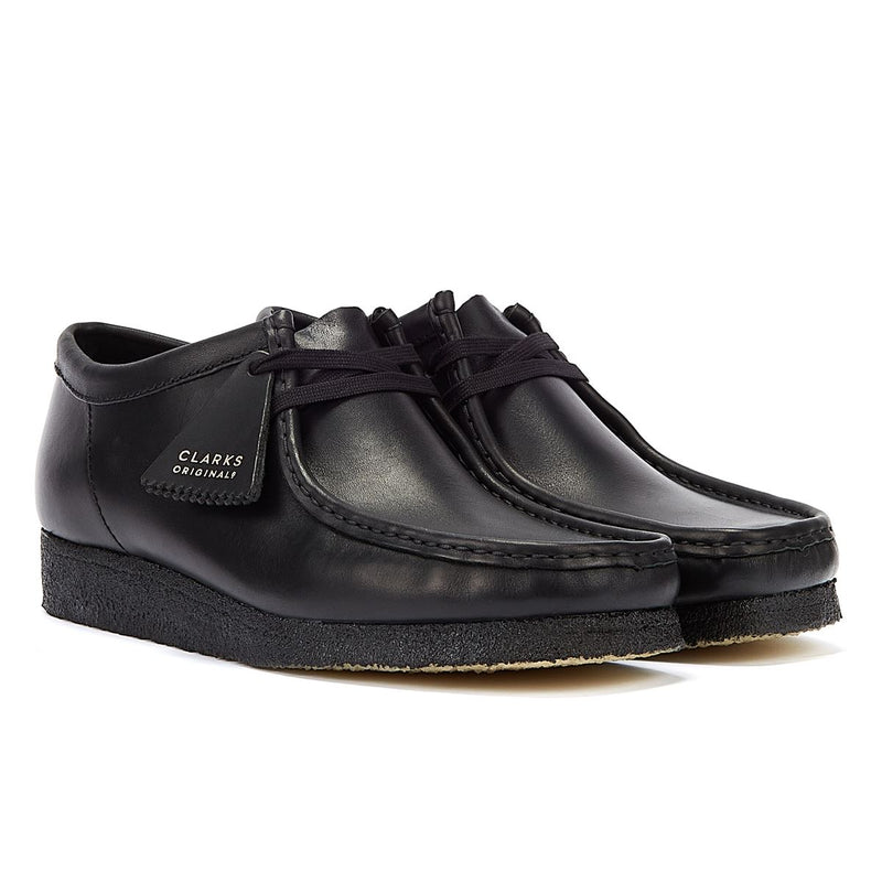Clarks Wallabee Leather Men's Black Lace-Up Shoes